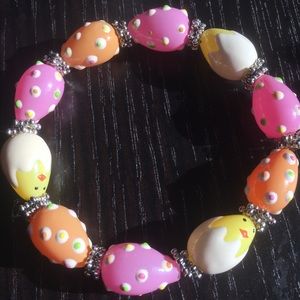 Glass bead Easter/Spring bracelet